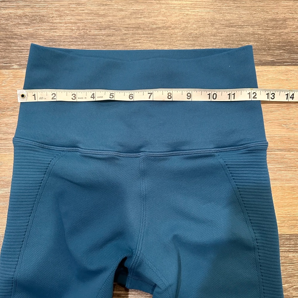 Avocado Ribbed Capri Turquoise - Picture 2 of 5